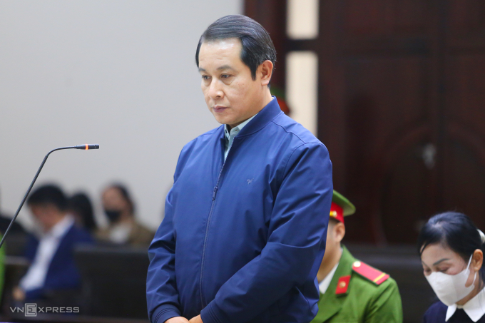 Cựu Phó bí thư Thường trực Phạm Hoàng Anh tại tòa. Ảnh: Phạm Dự