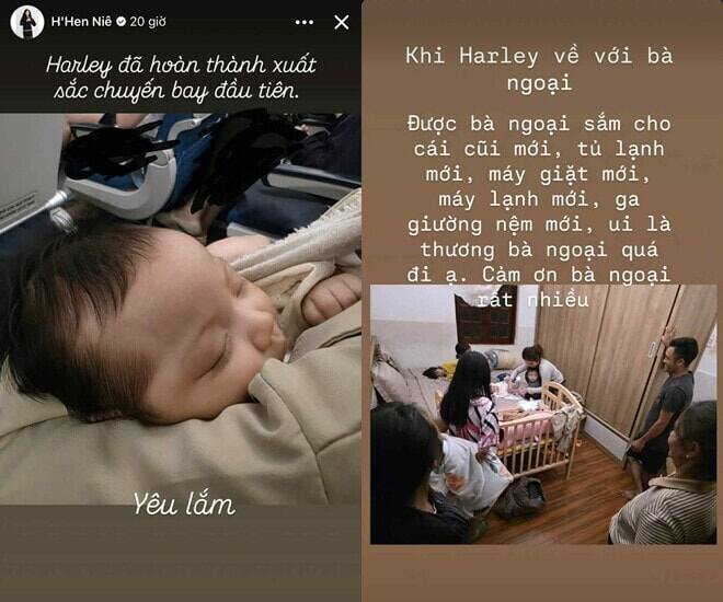 Con gái của H'Hen Niê khoe chân dài, nằm ngoan khi chụp ảnh, gia đình người Ê Đê đứng hát, cổ vũ hết mình 6 HHen Niê khoe khoảnh khắc con gái được bà ngoại chăm chút khi về Đắk Lắk.