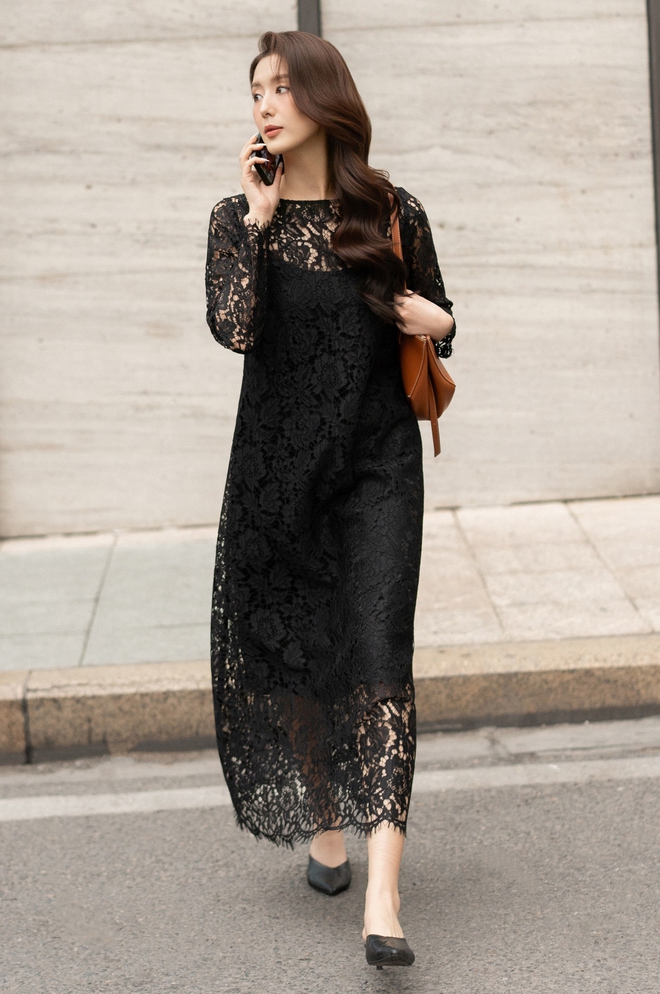 Váy suông hack dáng, lại sang trọng và đậm chất nữ tính, dịu dàng- Ảnh 4.