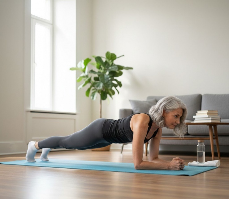 Plank là bài tập hiệu quả để tăng cường hệ cơ cốt lõi sâu.