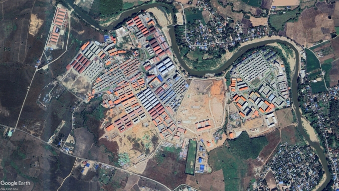 Toàn cảnh khu KK Park tại Myawaddy, Myanmar, tháng 12/2024. Ảnh: Planet