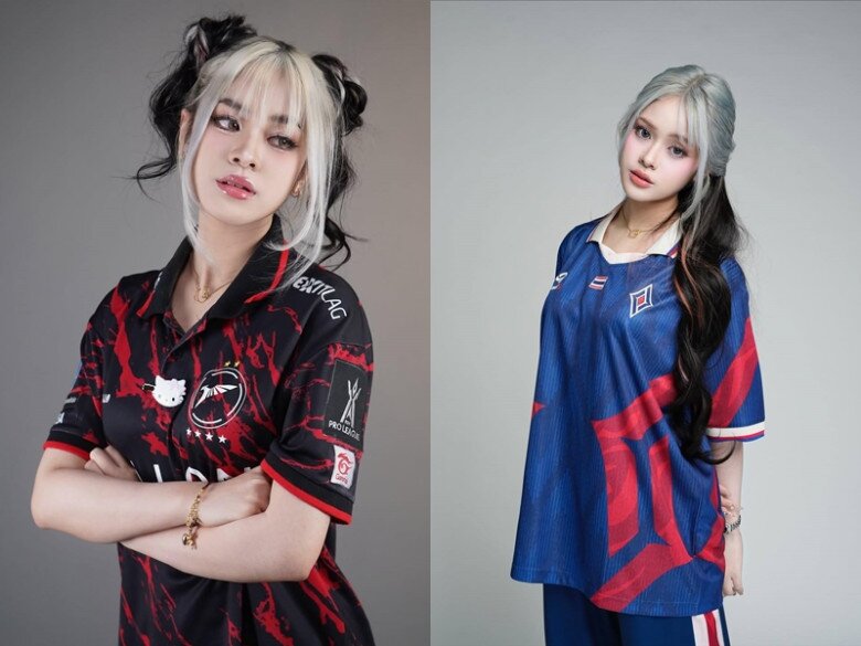 Nhan sắc nữ tuyển thủ Thái Lan hot MXH vì tố cáo đồng đội gian lận tại SEA Games 33, gia thế cực "khủng" 3 Jomkhon Phumsinil có mái tóc chia 2 nửa bạch kim và đen trông vô cùng nổi bật.