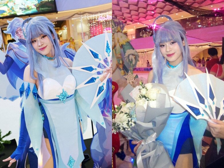 Nhan sắc nữ tuyển thủ Thái Lan hot MXH vì tố cáo đồng đội gian lận tại SEA Games 33, gia thế cực "khủng" 8 Jomkhon Phumsinil trong bộ đồ cosplay.