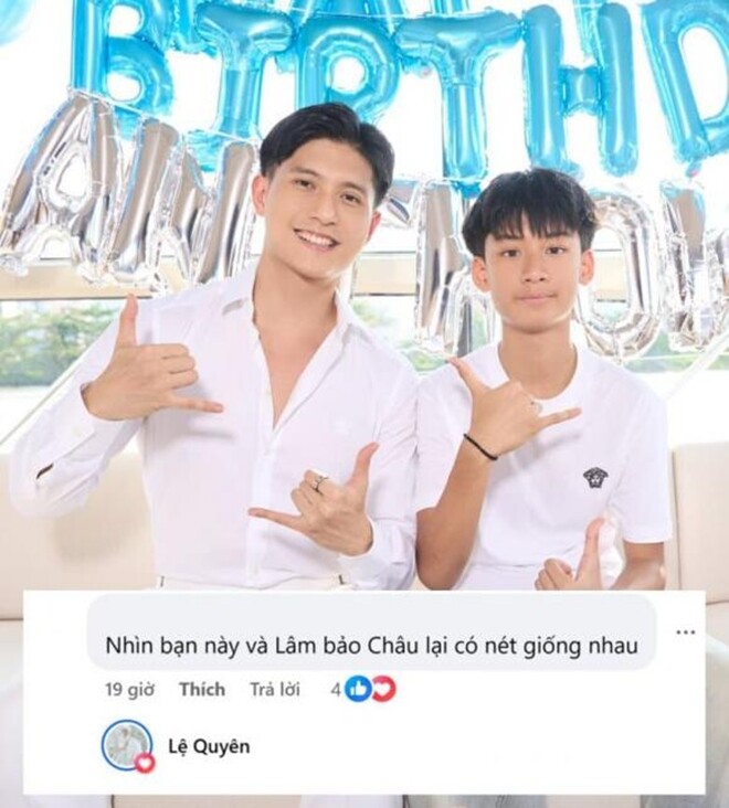 Lệ Quyên tiết lộ khung cảnh riêng tư của con trai riêng và Lâm Bảo Châu, được tình trẻ kém 12 tuổi chiều chuộng "cười tít mắt" 5 Kỳ Anh 14 tuổi được khen ngày càng điển trai, có nhiều nét giống với Lâm Bảo Châu.