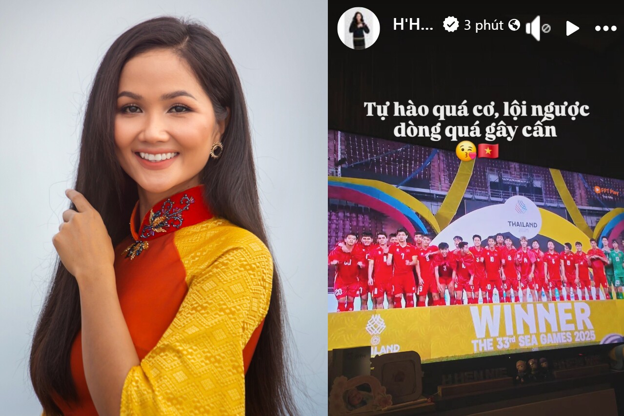 Sao Việt tự hào bóng đá Việt Nam giành vô địch SEA Games 33, Tùng Dương cảm ơn Thái Lan vì tạo kịch tính 7 Hoa hậu HHen Niê cảm thấy đội tuyển U22 Việt Nam có màn lội ngược dòng gây cấn. Cô viết: Tự hào quá cơ, lội ngược dòng quá gây cấn.