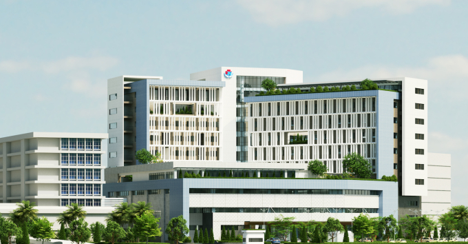 Phối cảnh Trung tâm chăm sóc, khám và điều trị chất lượng cao Bệnh viện Thống Nhất. Ảnh: Bệnh viện cung cấp