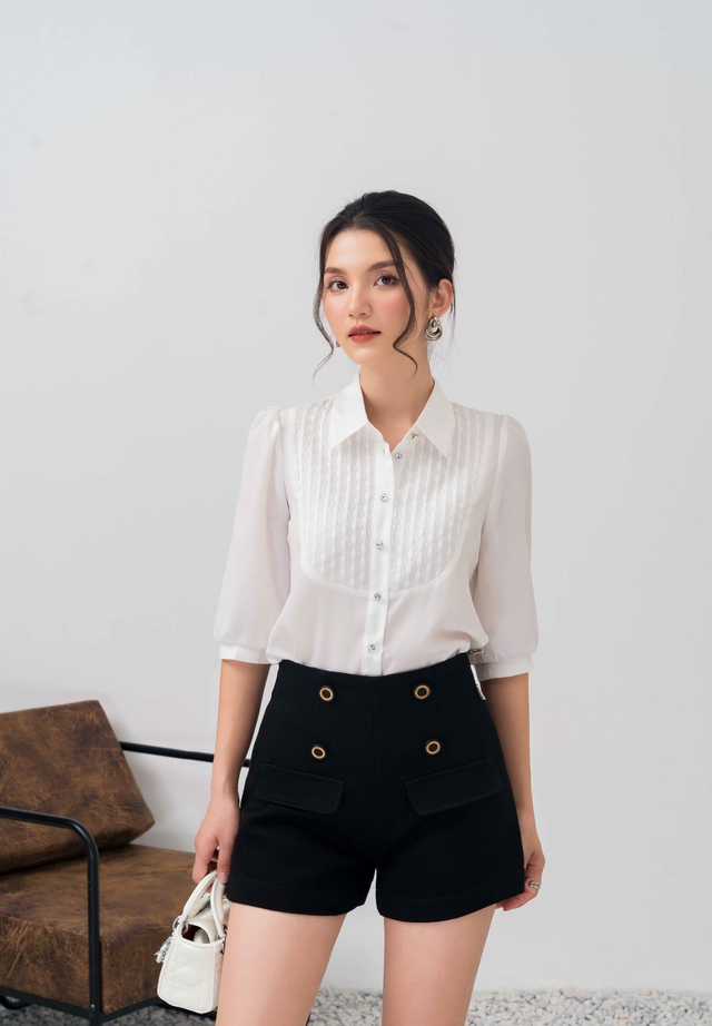 Quần shorts sang trọng giúp nàng khoe chân dài quyến rũ mùa lạnh - Ảnh 6.