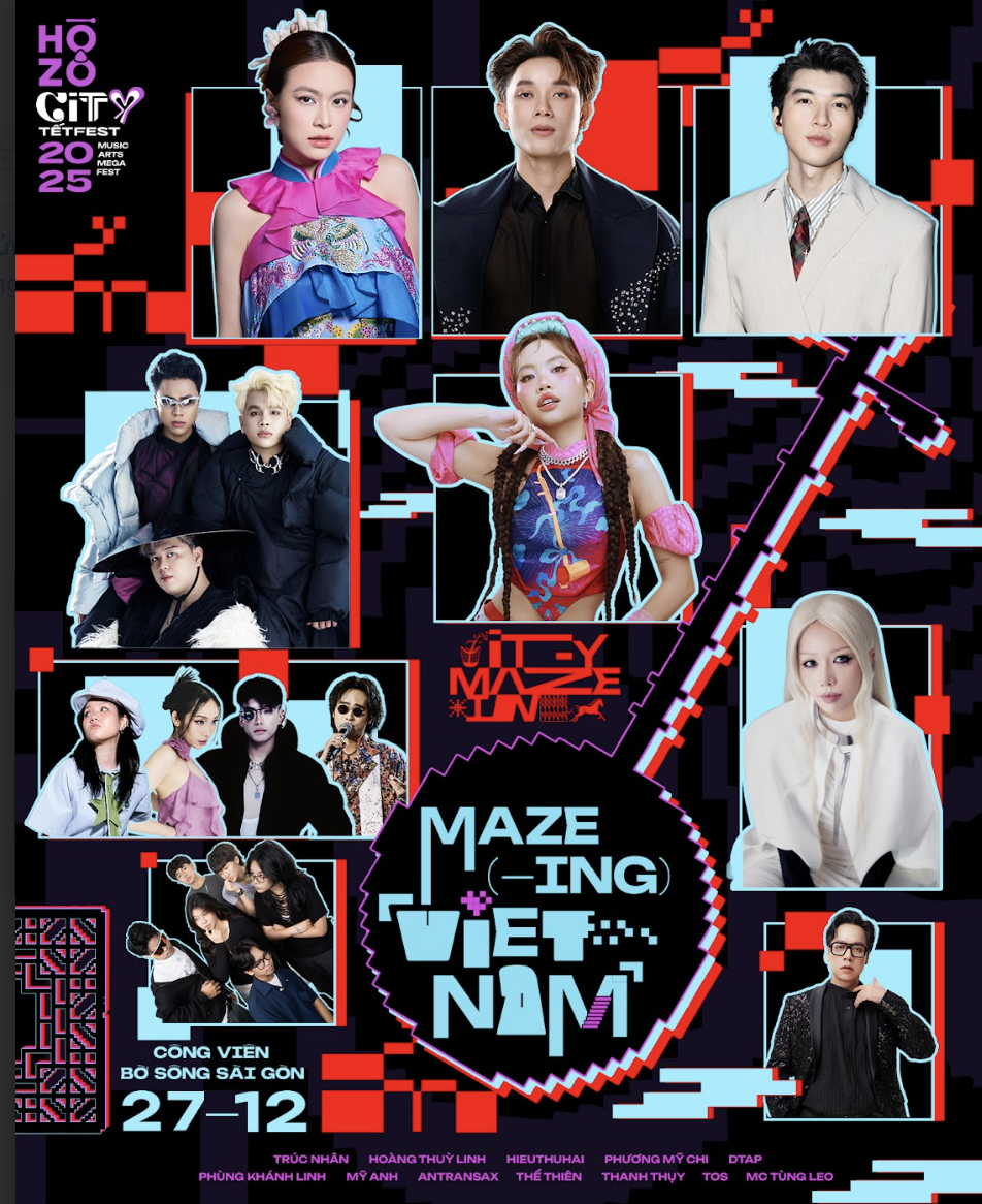 Mỹ Tâm - SOOBIN - HIEUTHUHAI cùng dàn sao Việt đổ bộ HOZO CITY TẾT FEST 2025, sẵn sàng khuấy đảo “3 đêm không ngủ”- Ảnh 2.