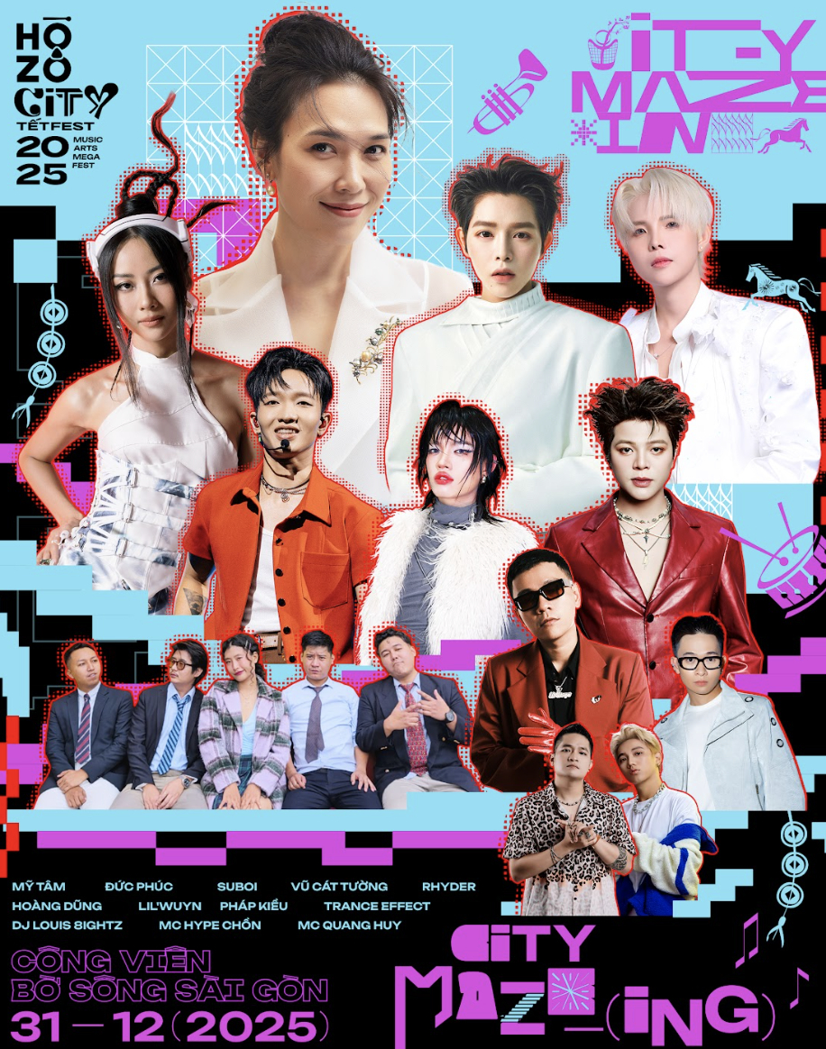 Mỹ Tâm - SOOBIN - HIEUTHUHAI cùng dàn sao Việt đổ bộ HOZO CITY TẾT FEST 2025, sẵn sàng khuấy đảo “3 đêm không ngủ”- Ảnh 4.