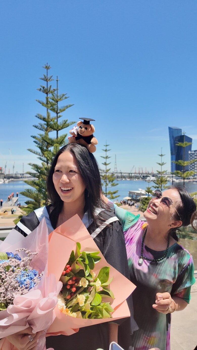 Nữ nghệ sĩ tự hào khi ái nữ có thành tích thi vô cùng xuất sắc.