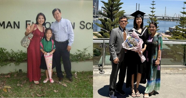 Nữ nghệ sĩ nhìn lại hành trình từ khi con gái vào học lớp 1 đến khi tốt nghiệp đại học.