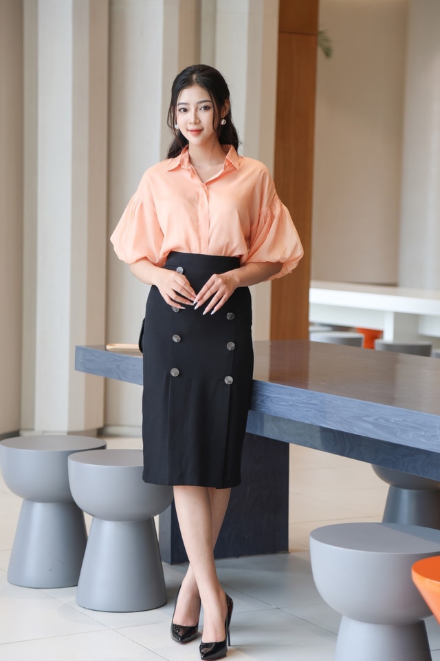 Bản phối với áo sơ mi tay phồng đầy phá cách, nâng tầm nhan sắc- Ảnh 6.