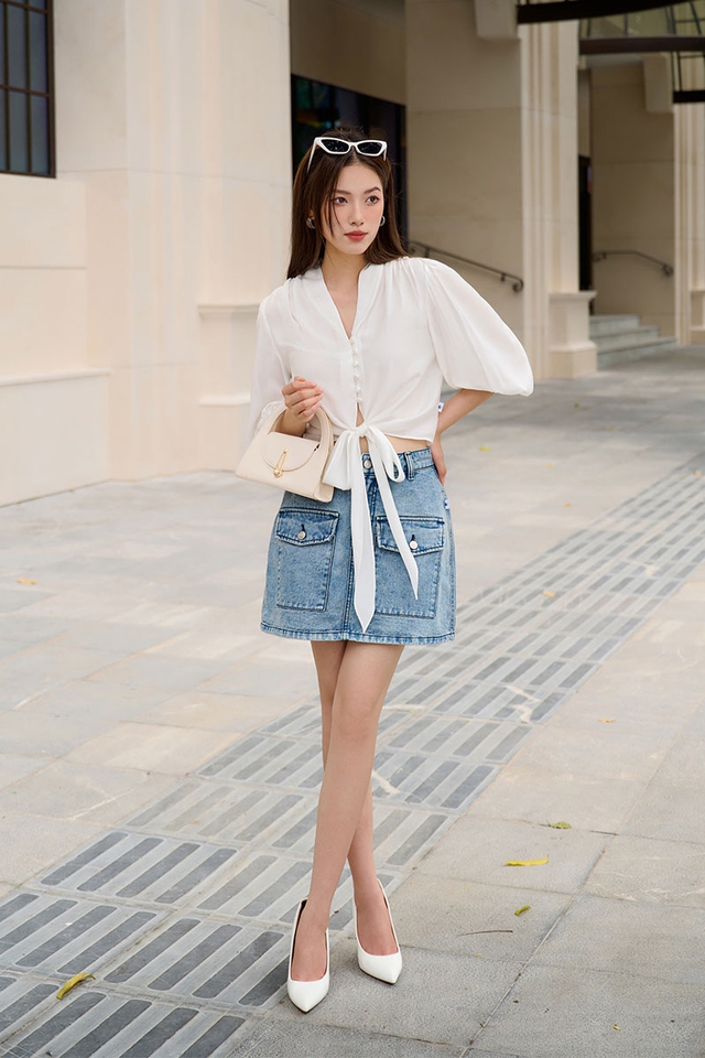 Bản phối với áo sơ mi tay phồng đầy phá cách, nâng tầm nhan sắc- Ảnh 7.