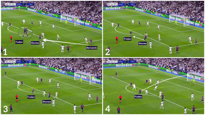 Bàn thắng của Foden vào lưới Real Madrid tháng 4/2024