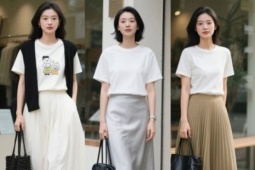 Quên quần jeans đi, đây là công thức phối đồ "quốc dân" với áo phông trắng, đi làm hay dạo phố đều ghi điểm tuyệt đối