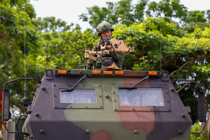 Binh sĩ Đài Loan diễn tập với tổ hợp HIMARS lần đầu hồi tháng 7. Ảnh: AFP