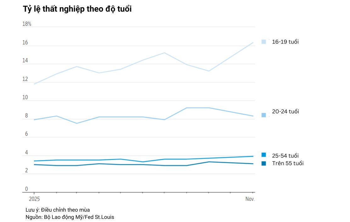 Buồn của nền kinh tế lớn nhất thế giới: Xuất hiện tín hiệu cảnh báo trong thị trường lao động, dự đoán năm 2026 khó khăn hơn- Ảnh 4.
