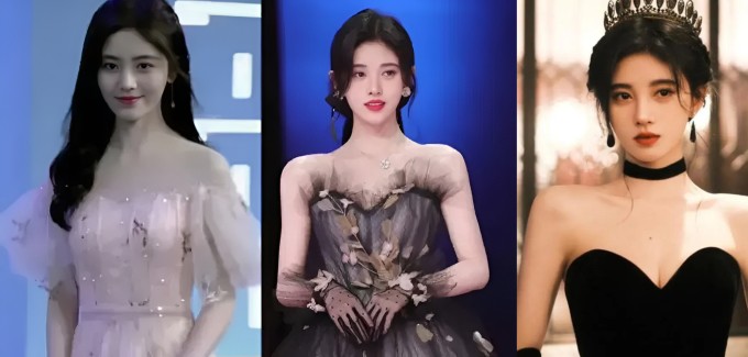 Một số người dùng mạng tìm lại những bức ảnh cũ của Cúc Tịnh Y (ngoài cùng bên trái). Trước đây, vai của cô khá hẹp, khiến đầu và khuôn mặt trông to hơn. Sau này, khi nhan sắc được cải thiện, bờ vai của cô cũng thay đổi đáng kể, từ vai hẹp và dốc trở thành bờ vai vuông vức. Tỷ lệ đầu và vai của cô trở nên hài hòa hơn.