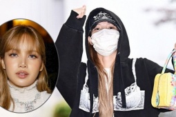 Lisa bị chê mặc kém duyên ở sân bay