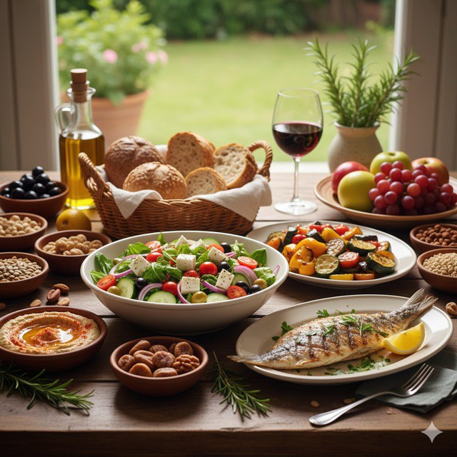 Chế độ ăn Địa Trung Hải tốt cho sức khỏe tổng thể.