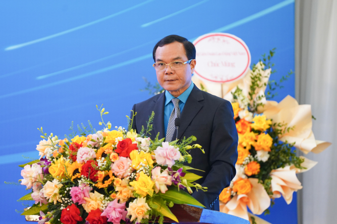 Ông Nguyễn Đình Khang - Chủ tịch Tổng Liên đoàn Lao động Việt Nam tại sự kiện, ngày 24/12/2025. Ảnh: Lưu Quý