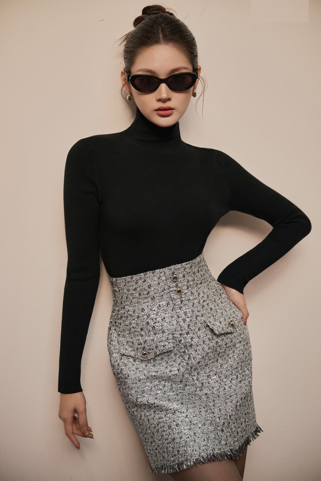 Vừa đẹp vừa ấm khi diện chân váy dạ đi làm, đi chơi- Ảnh 8.