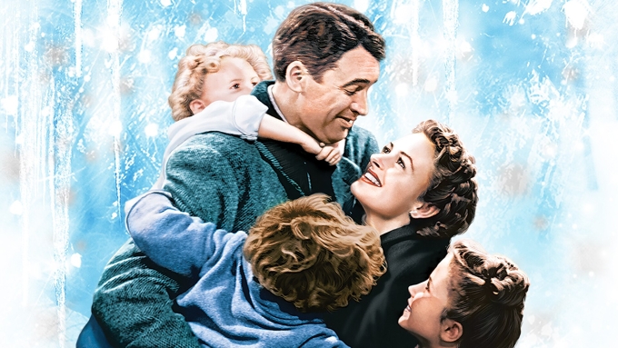 Cảnh phim Its a Wonderful Life, có James Stewart và Donna Reed đóng. Ảnh: RKO Radio Pictures