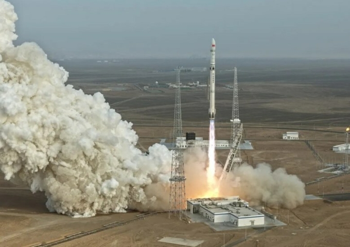 Tên lửa Trường Chinh 12A cất cánh ngày 23/12. Ảnh: CASC