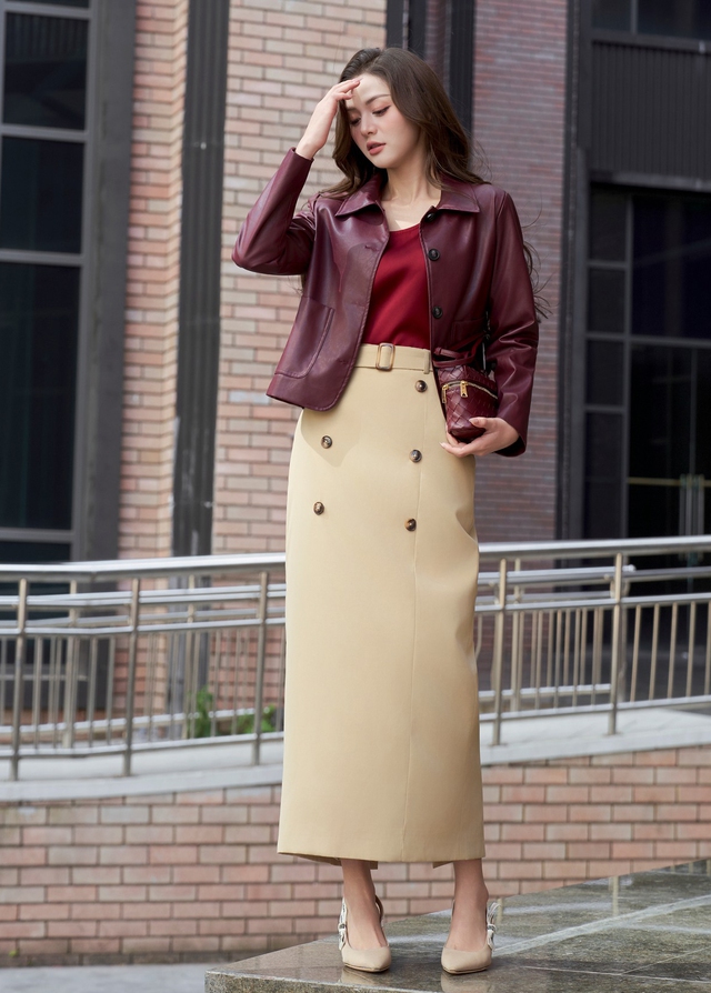 Cuối đông, thời điểm tuyệt nhất để diện áo khoác da, chân váy da - Ảnh 4.