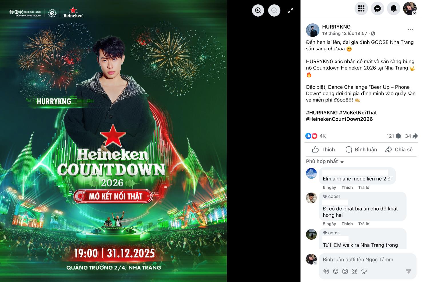 Heineken Countdown 2026 Hà Nội - Nha Trang với dàn nghệ sĩ đình đám hứa hẹn tạo nên khoảnh khắc kết nối chưa từng có- Ảnh 3. Heineken Countdown 2026 Hà Nội - Nha Trang với dàn nghệ sĩ đình đám hứa hẹn tạo nên khoảnh khắc kết nối chưa từng có- Ảnh 3.