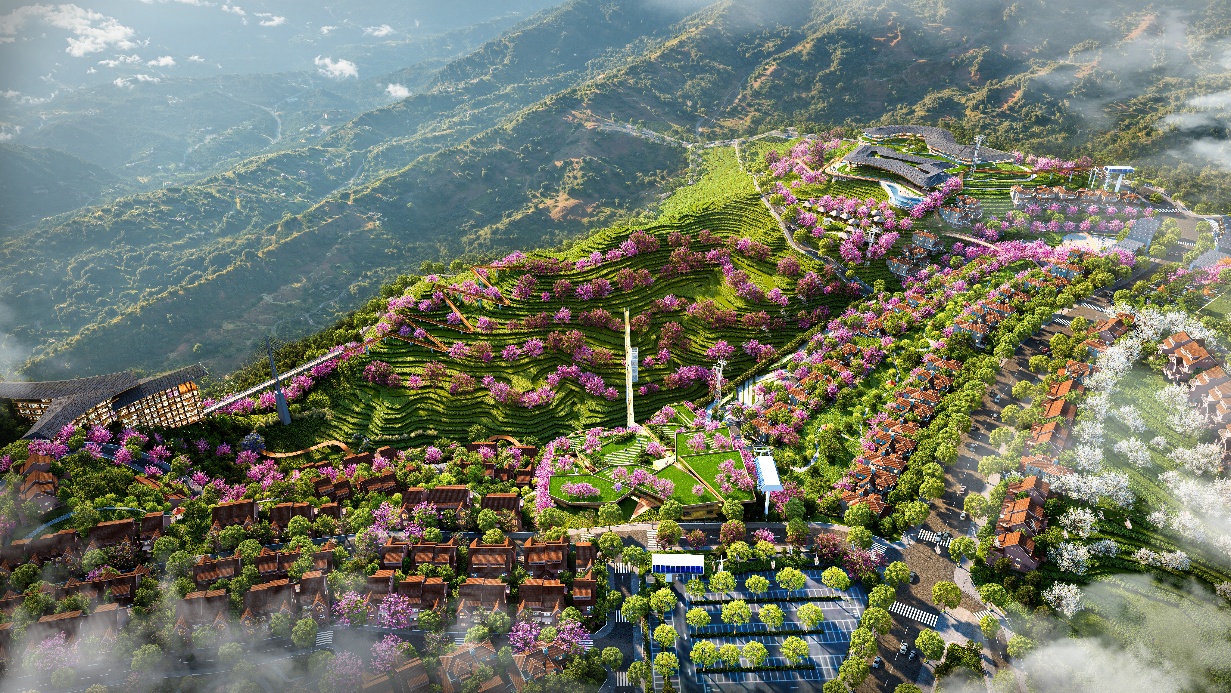 Hình ảnh khu đồi chè Ô Quý Hồ trong tương lai