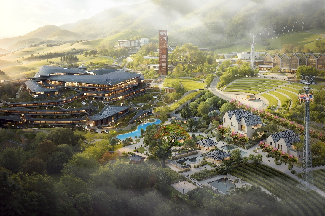 Ảnh phối cảnh ý tưởng khu trung tâm dịch vụ du lịch