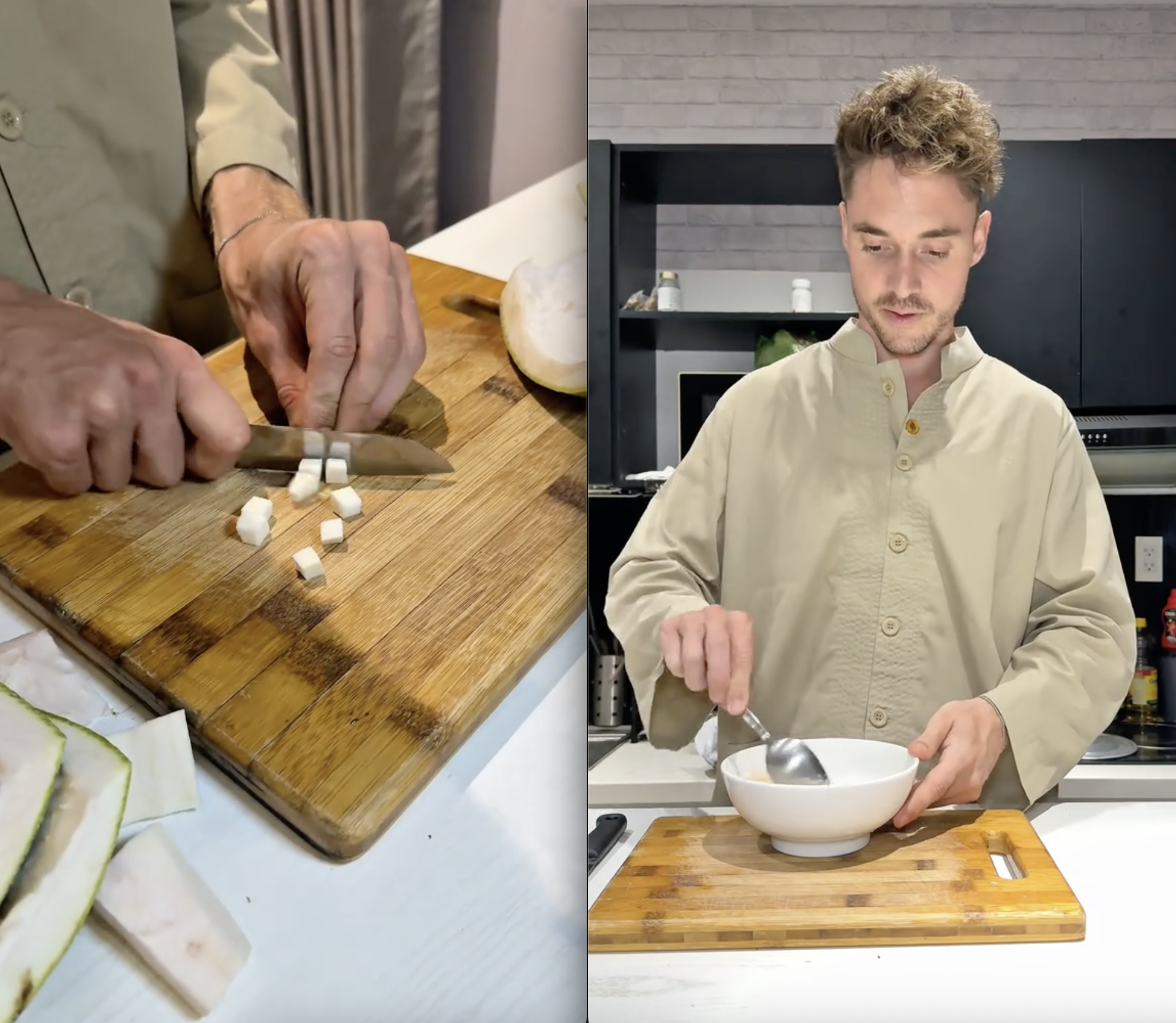 Khách Tây tự tay nấu 1 món chè khiến dân mạng 