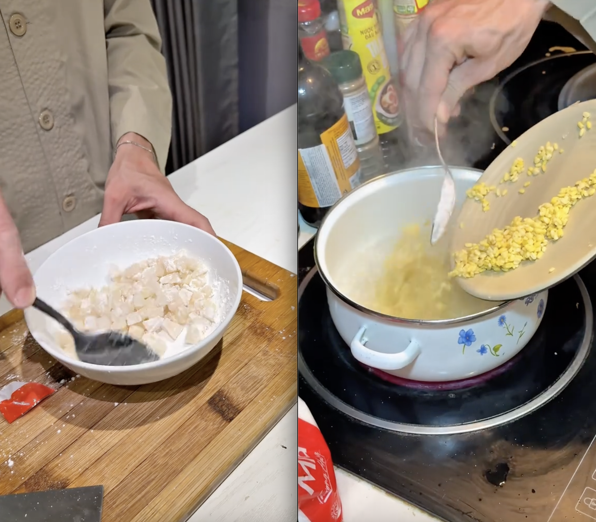 Khách Tây tự tay nấu 1 món chè khiến dân mạng 