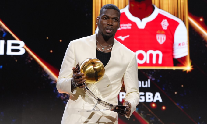 Paul Pogba giành giải Màn trở lại ấn tượng nhất tại Globe Soccer Awards 2025.