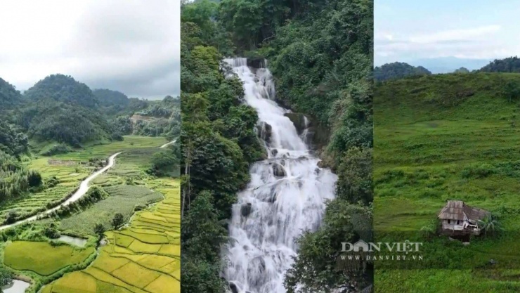 Vân Sơn có nhiều thắng cảnh đẹp nổi tiếng, như thác trăng, động Nam Sơn, ruộng bậc thang... Ảnh: Thiên Long.