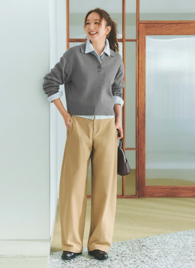 Áo polo tay dài giúp nàng ‘ghi điểm’ sành điệu  - Ảnh 4.