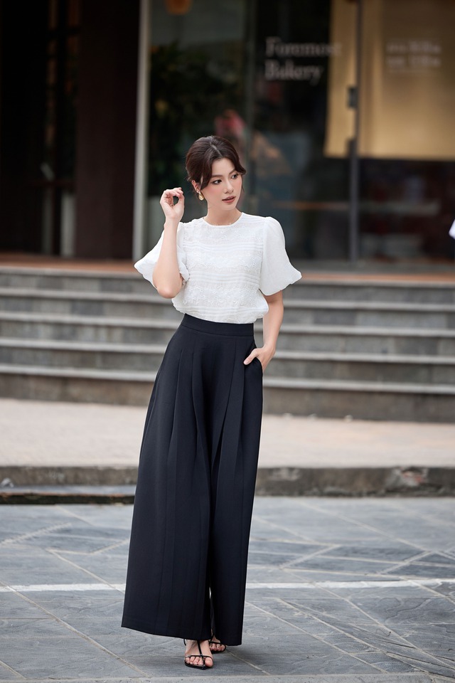 Quần culottes đen, ‘điểm chạm’ giữa cá tính và nét mềm mại phố thị- Ảnh 4.