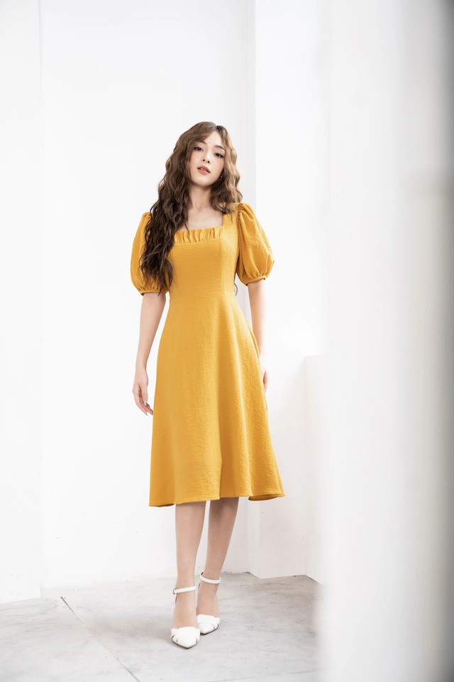 Đầm cổ vuông tay phồng nâng tầm phong thái quý cô - Ảnh 8.