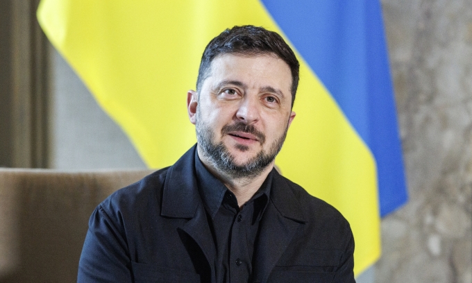 Tổng thống Ukraine Volodymyr Zelensky tại The Hague, Hà Lan, hôm 16/12. Ảnh: AFP