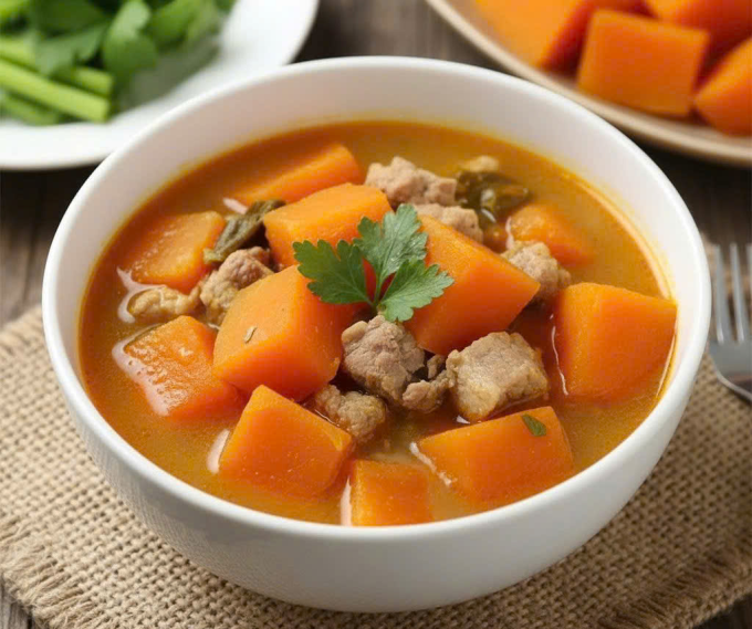 Bí đỏ chứa nhiều dưỡng chất tốt cho sức khỏe. Ảnh được tạo bởi AI