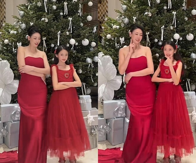 Ái nữ duy nhất nhà Hà Kiều Anh cao ngang vai mẹ, nhan sắc như "tiểu thư hào môn", mong nối nghiệp kinh doanh của gia đình 1 2 mẹ con Hoa hậu Hà Kiều Anh diện trang phục đỏ rực, đậm không khí Giáng sinh.