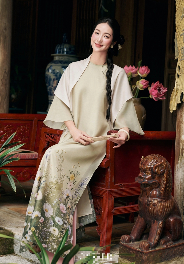 Áo dài mùa mới nhiều lớp, vải mỏng nhẹ, màu sắc 'vạn người mê'- Ảnh 9.