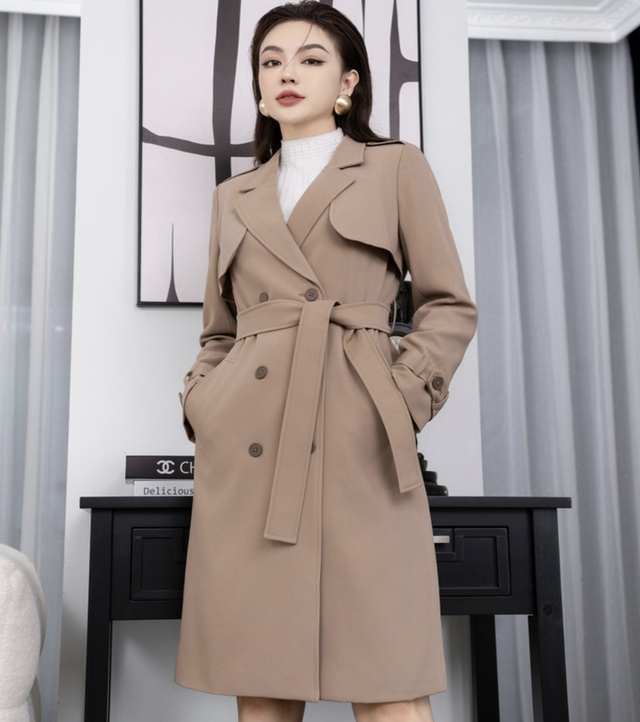 Áo măng tô thắt eo 'quyền lực', vừa ấm vừa tôn dáng- Ảnh 1.