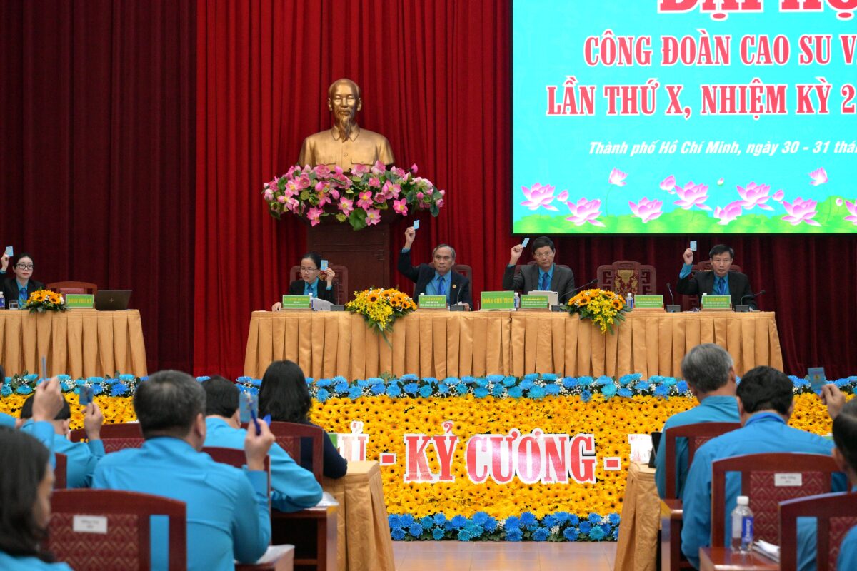 Đại hội Công đoàn cao su Việt Nam: Bà Huỳnh Thị Cẩm Hồng được bầu làm chủ tịch Công đoàn ngành - Ảnh 1.