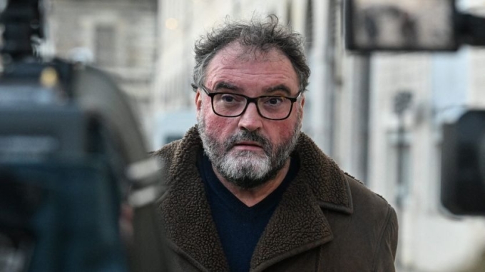 Frederic Pechier đến tòa án Besancon vào ngày 15/12. Ảnh: MaxPPP