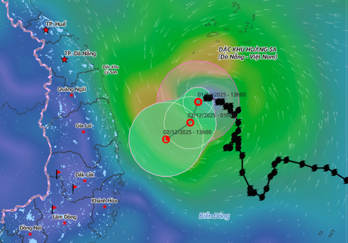 Bão Koto suy yếu thành áp thấp nhiệt đới trên biển. Ảnh: Hệ thống giám sát thiên tai