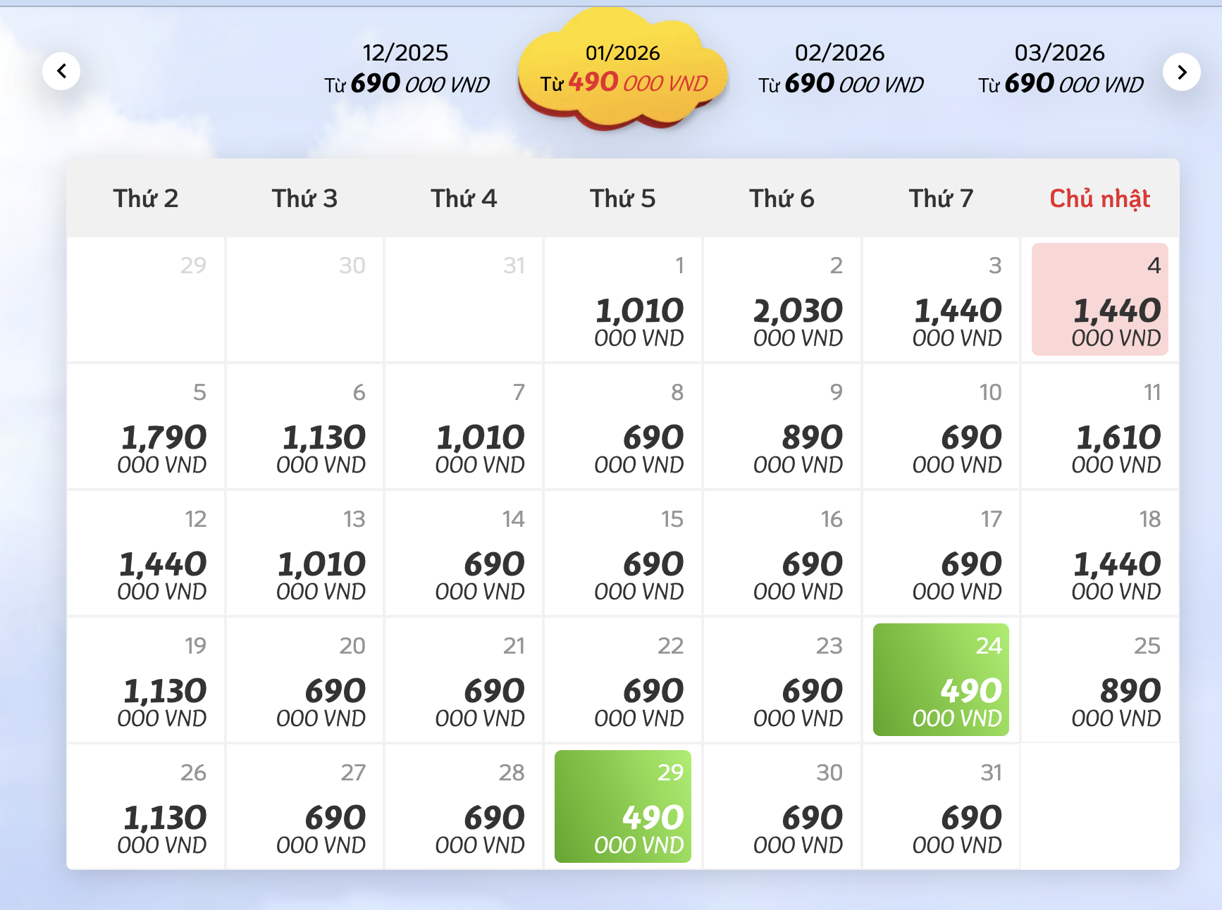 Bất ngờ với giá vé máy bay 4 ngày nghỉ Tết Dương lịch 2026- Ảnh 1.