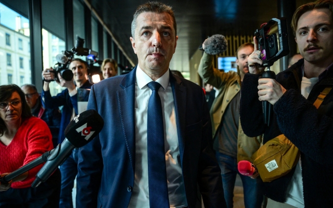 Ông. Gaël Perdriau rời tòa án hôm 1/12. Ảnh: Telegraph