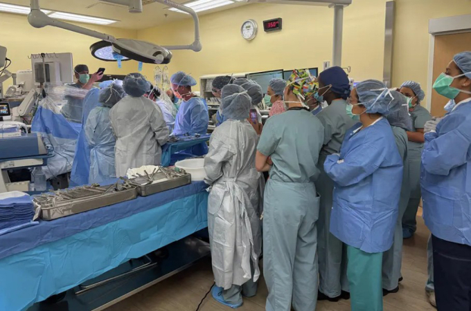 30 nhân viên y tế được huy động để hỗ trợ ca sinh của Suze. Ảnh: Cedars-Sinai